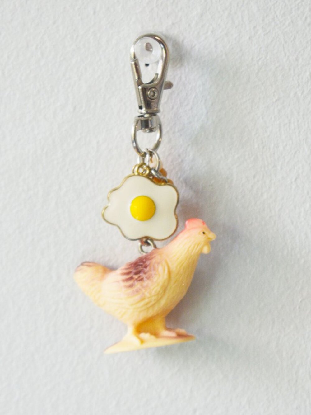 🧡 Handmade Chicken Toy Beaded Keychain